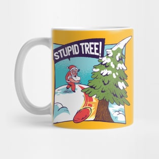 STUPID TREE! - Frisbee Golf Santa Mug